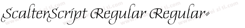 ScalterScript Regular Regular字体转换